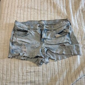 Old Navy Faded Light Blue Distressed Denim Shorts